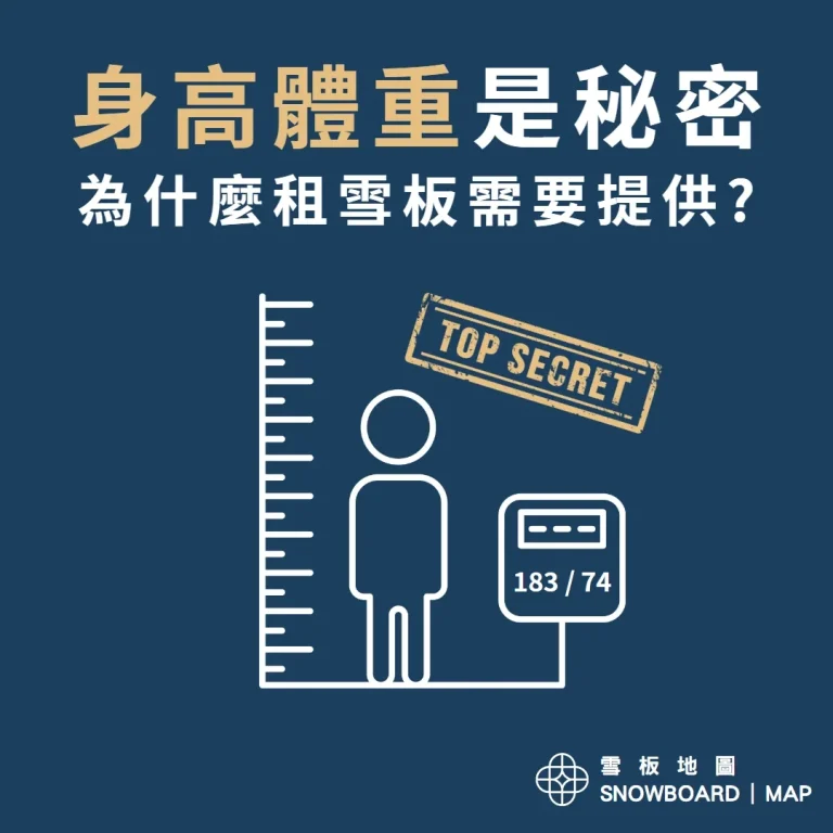 為什麼租雪板要提供身高體重？