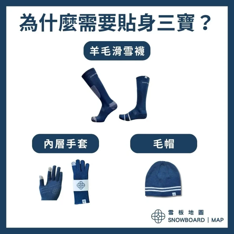 為什麼需要貼身三寶-羊毛滑雪襪、內層手套、毛帽