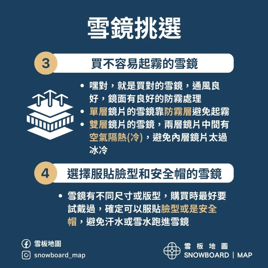 雪鏡挑選原則